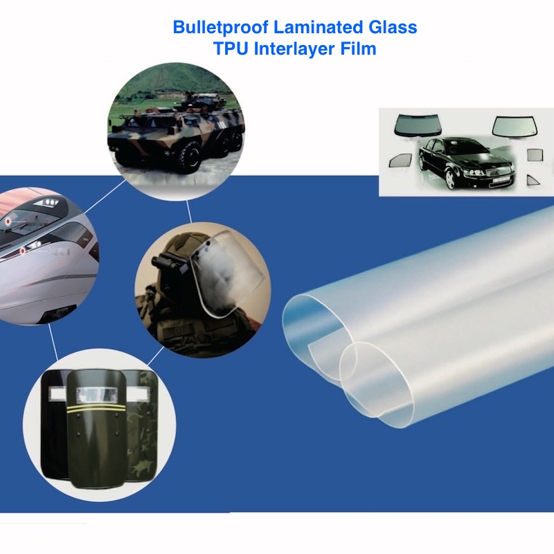 Film intercalaire TPU en verre feuilleté pare-balles